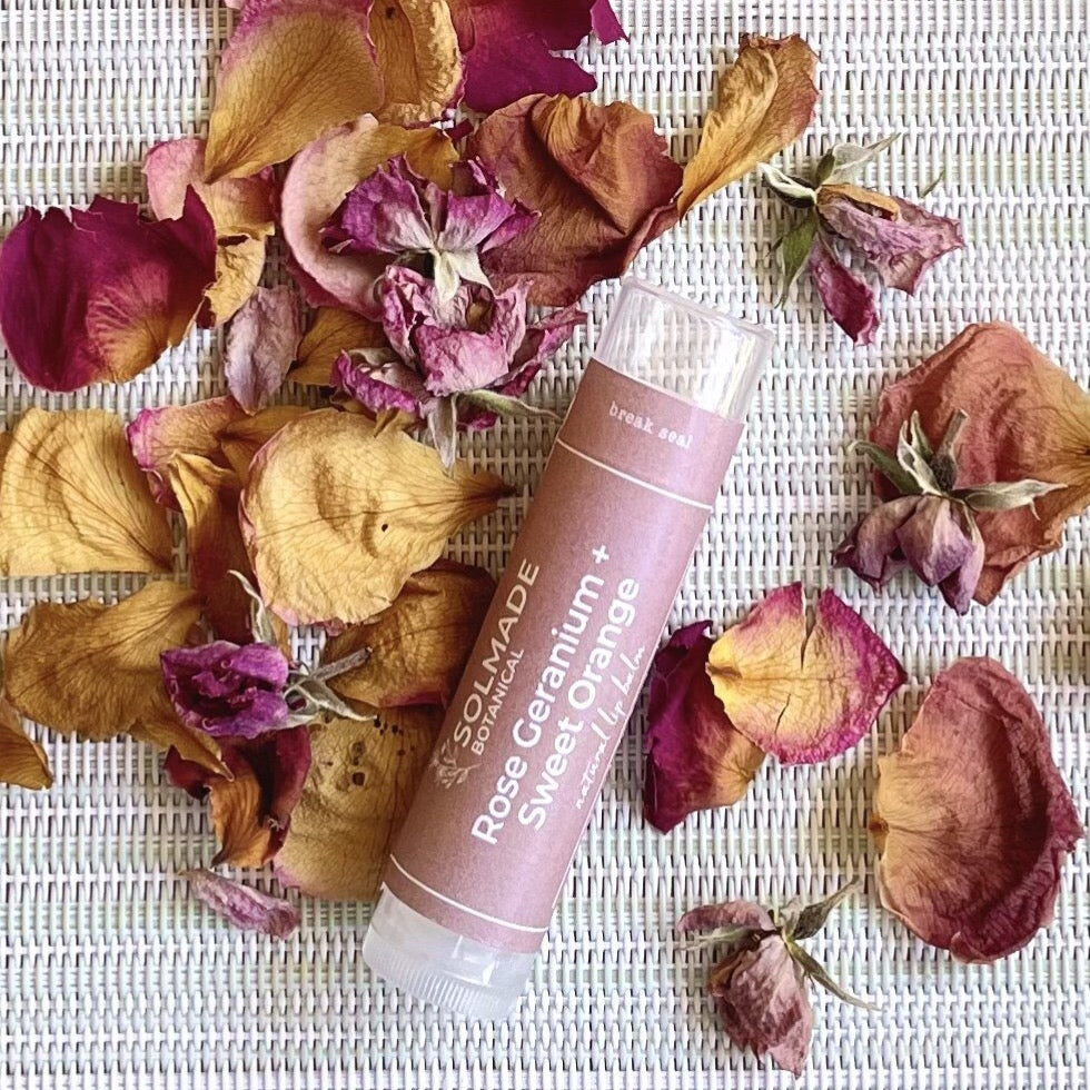 Rose Geranium + Sweet Orange Lip Balm